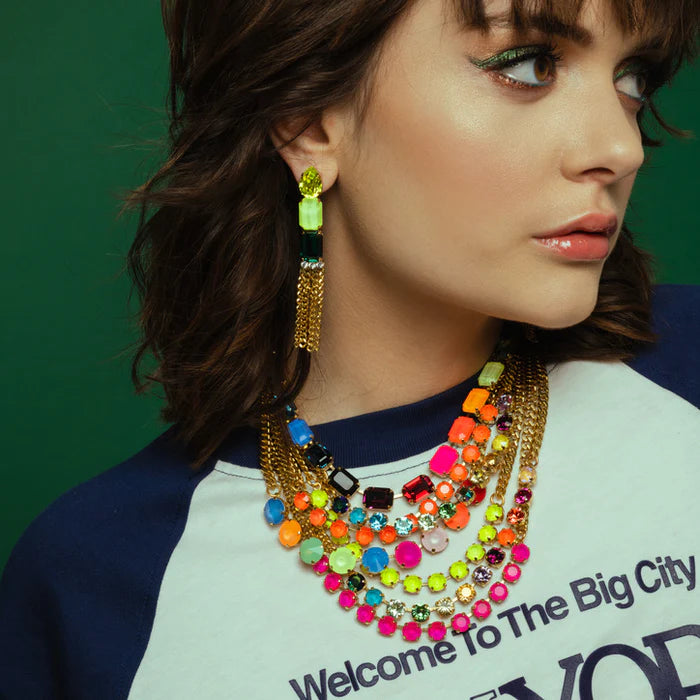 JABARI NECKLACE IN ELECTRIC RAINBOW