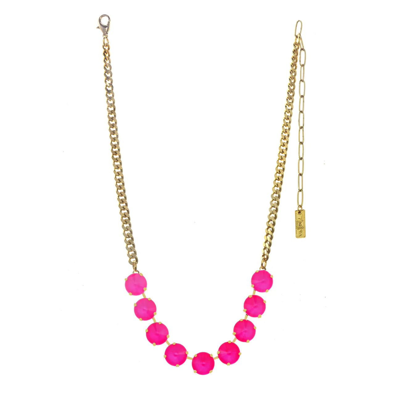 TOVA MINI SOFIA NECKLACE IN ELECTRIC PINK