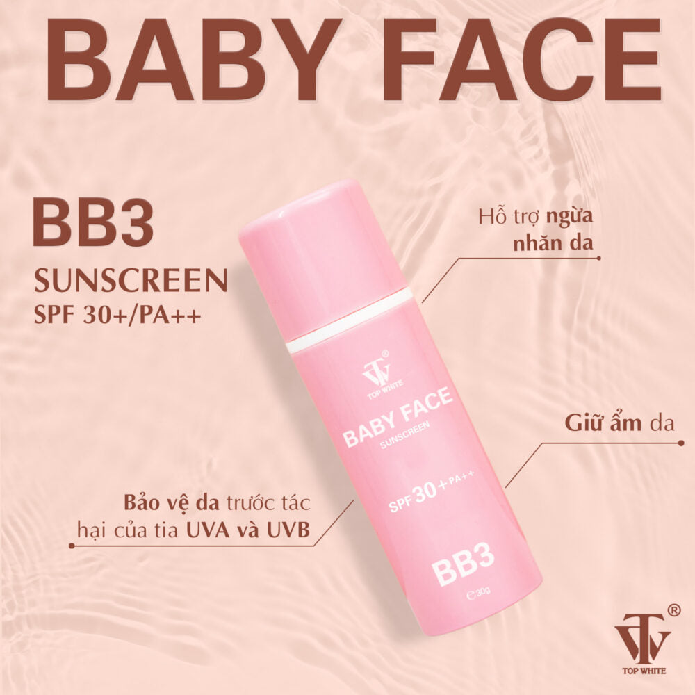 Top White Baby Face Sunscreen BB3