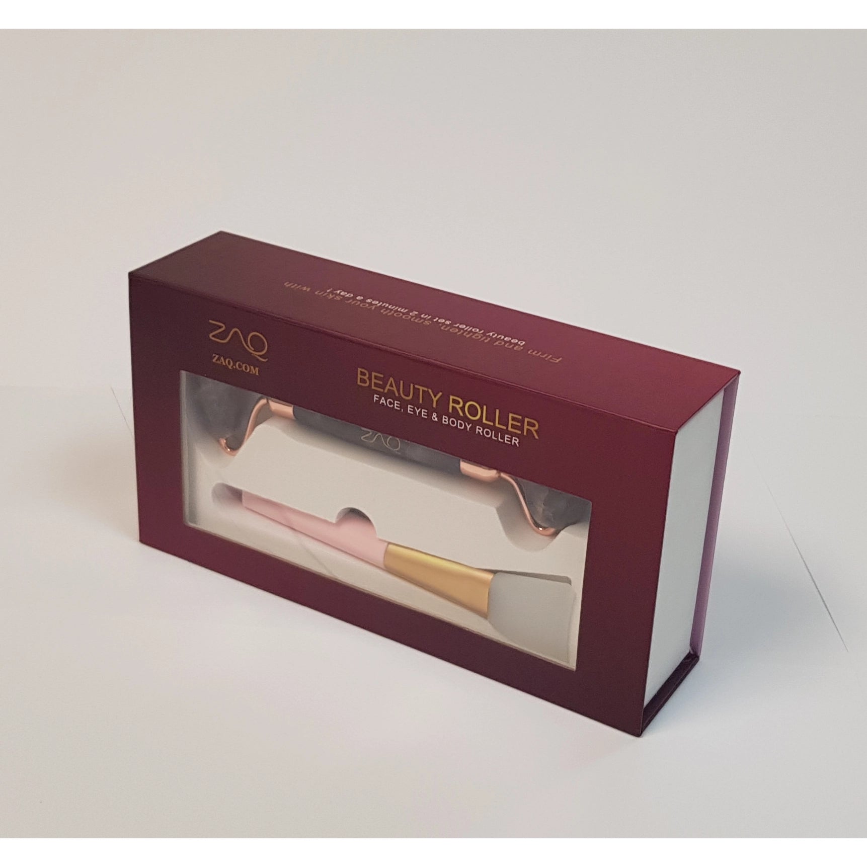 ZAQ Skin + Body Care Zaq Amethyst Facial Roller, Gua Sha, Brush Set