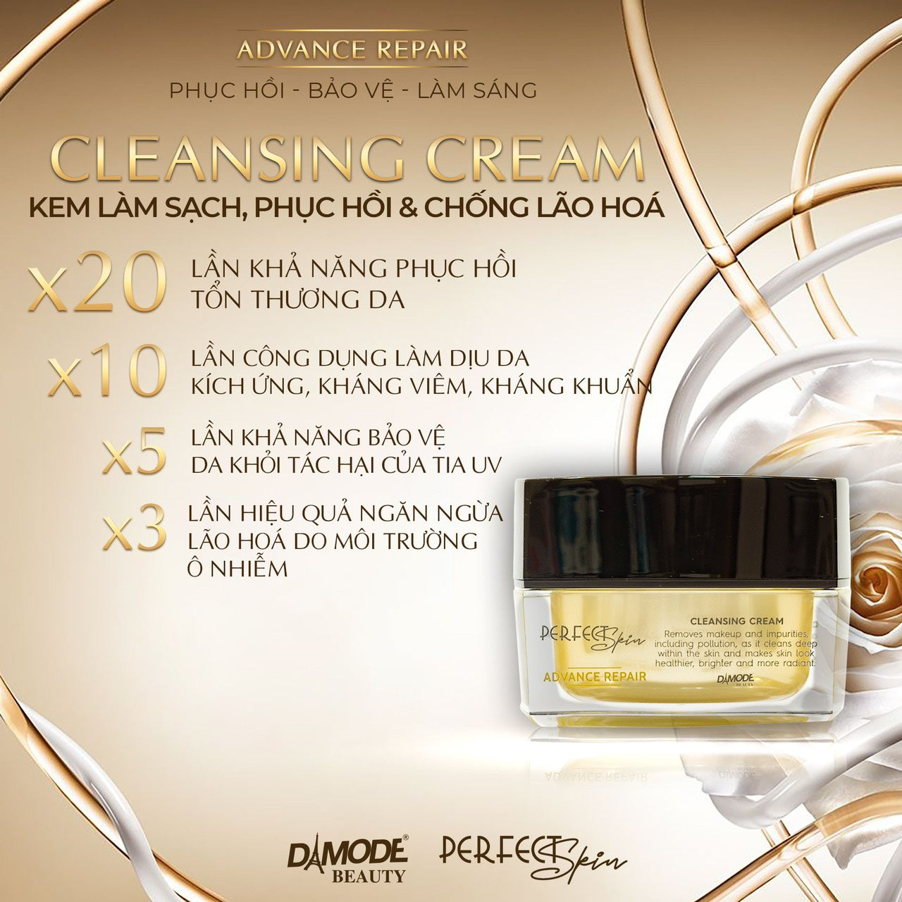 DAMODE Perfect Skin Advance Repair Cleansing Cream - 30g