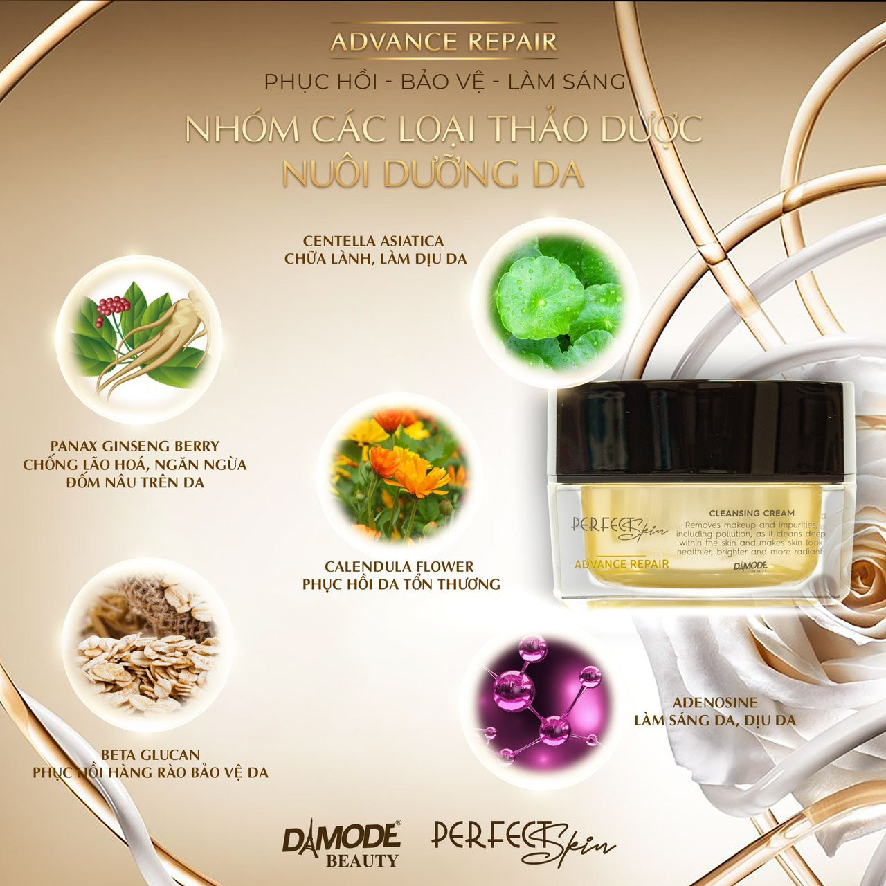 DAMODE Perfect Skin Advance Repair Cleansing Cream - 30g
