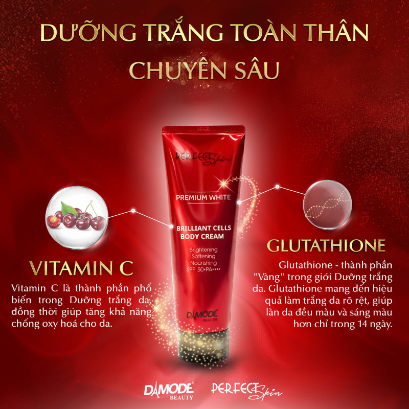 DAMODE Premium White Brilliant Cell Body Cream - 200g
