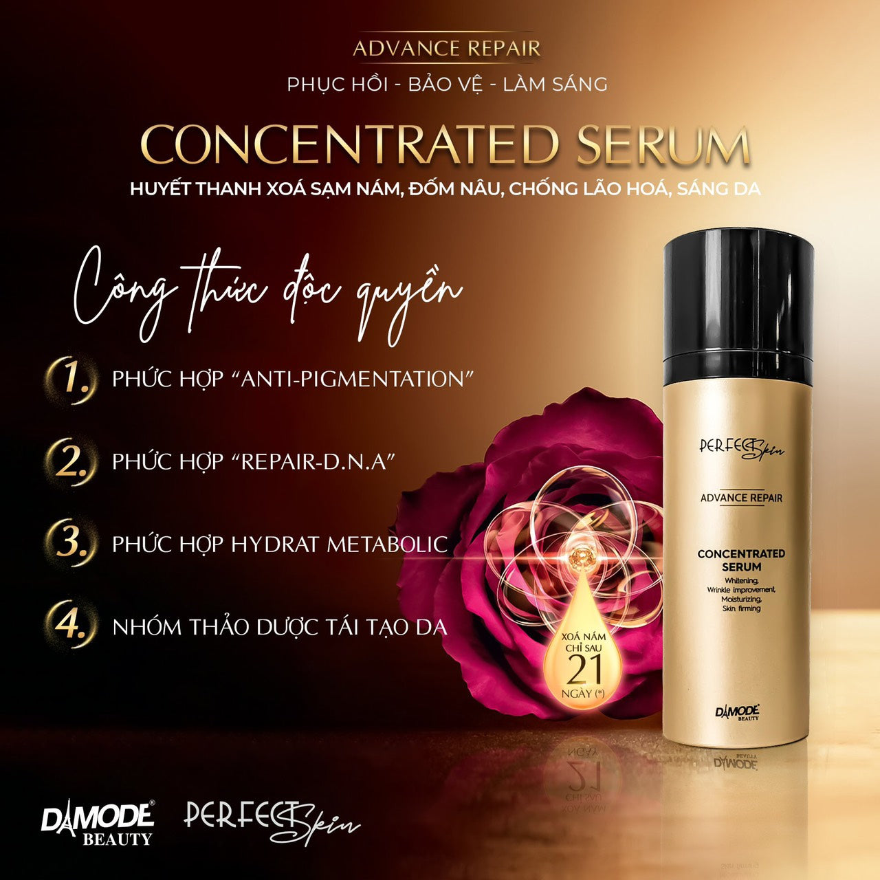Damode Perfect Skin Advance Repair Concentrated Serum - 30ml