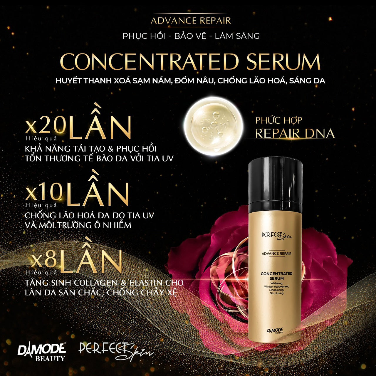 Damode Perfect Skin Advance Repair Concentrated Serum - 30ml