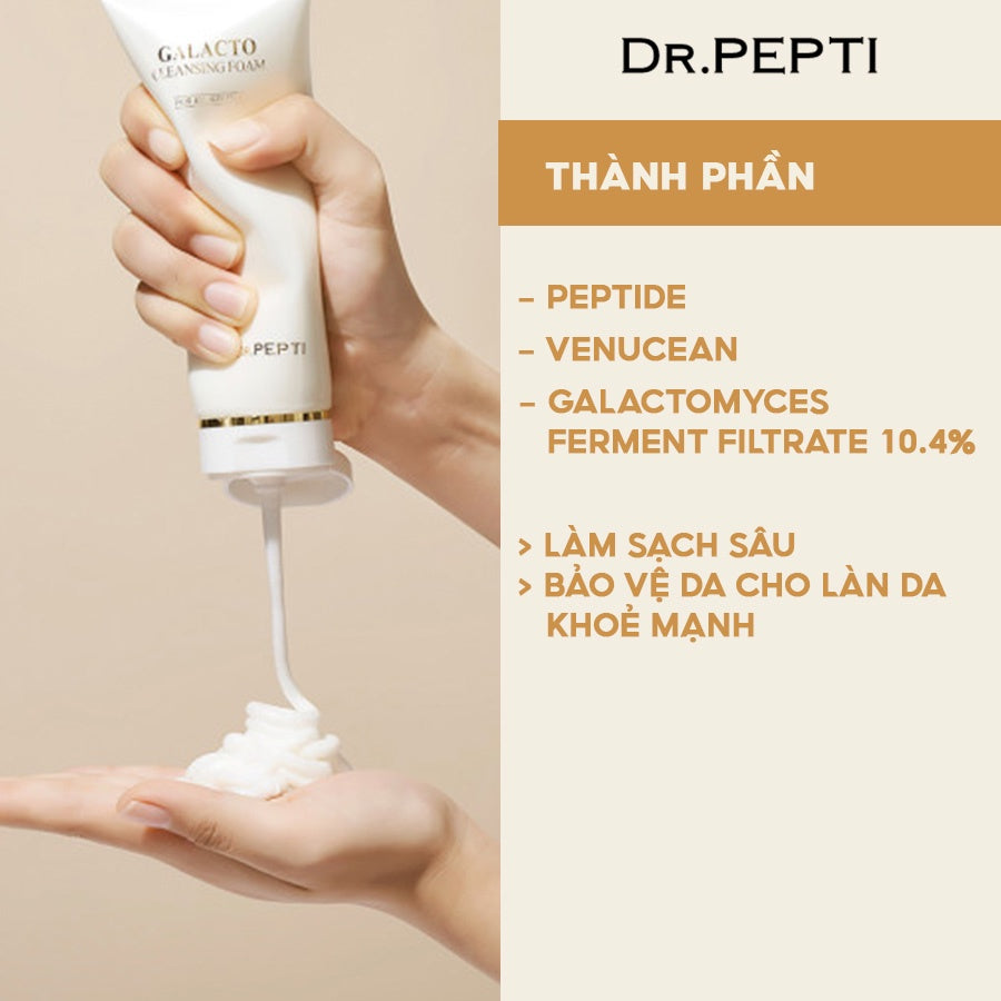 Dr. Pepti+ Galacto Cleansing Foam 110ml Facial Cleanser Peptide Volume Essence