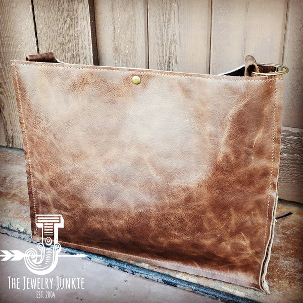 The Jewelry Junkie  Large Box Bag Hair on Hide with Sienna Laredo Insert and Fringe 506k