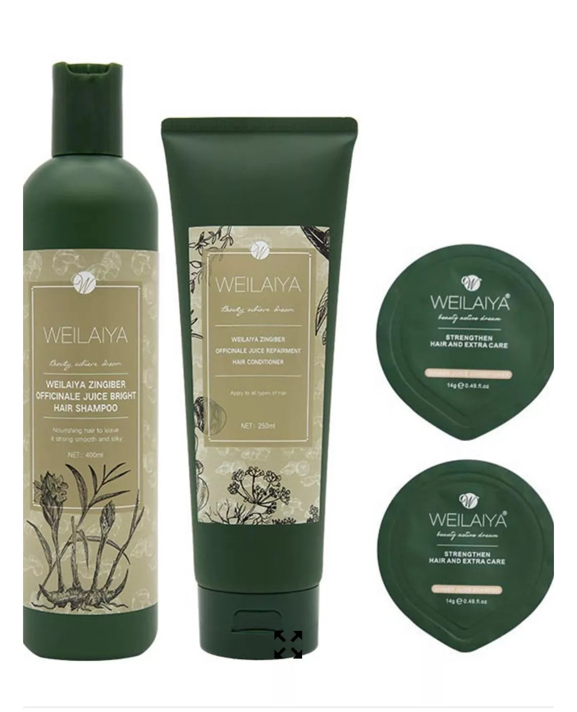 Weilaiya Zingiber Officinale Juice Bright Shampoo & Conditioner Set