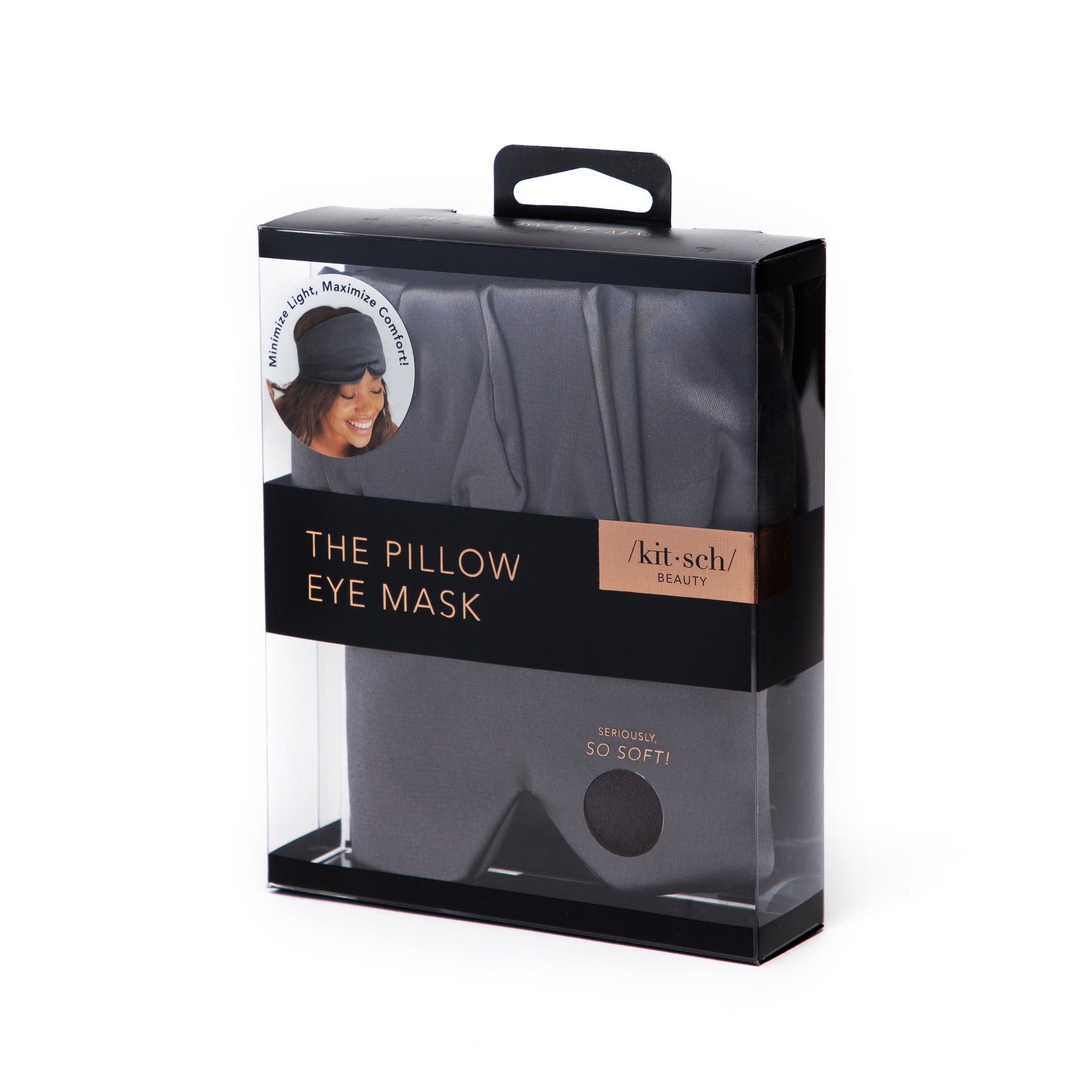 KITSCH Satin Pillow Eye Mask - Charcoal