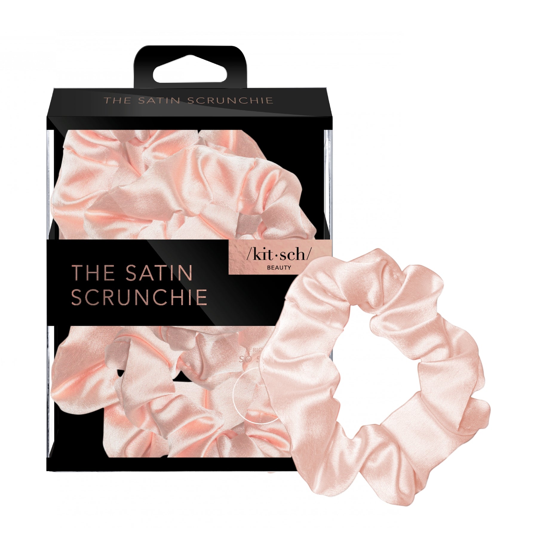 KITSCH Satin Sleep Scrunchies - Blush