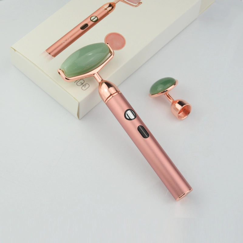 ZAQ Skin + Body Care Sana jade Rechargeable Vibrating Changeable Face Roller