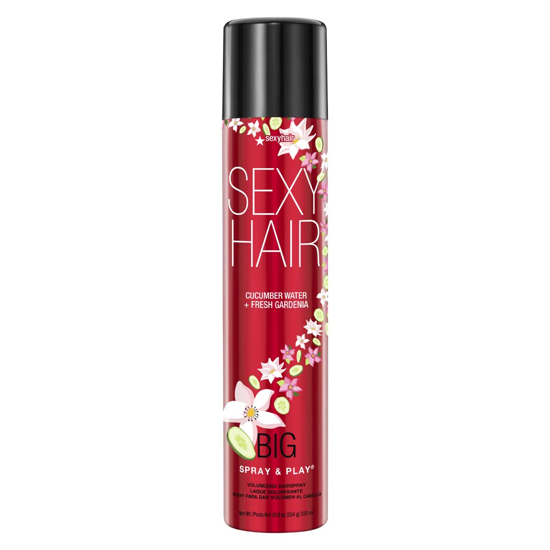 SexyHair Big Spray & Play Cucumber Gardenia Hairspray - 10 oz (Buy 3 Get 1 Free Mix & Match)