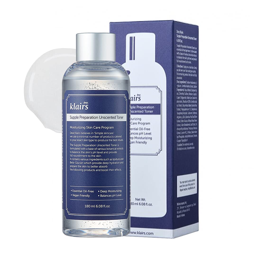 Dear, Klairs, Supple Preparation Unscented Toner, 6.08 fl oz (180 ml)