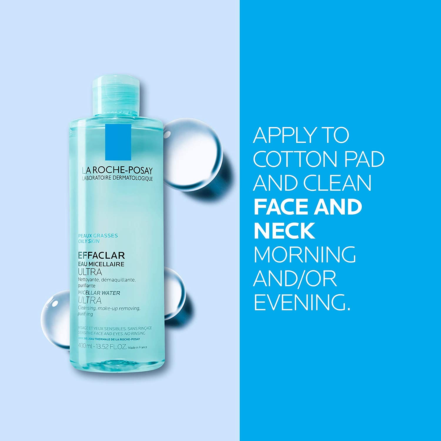 La Roche-Posay Effaclar Micellar Cleansing Water & Makeup Remover for Oily Skin 400 ml