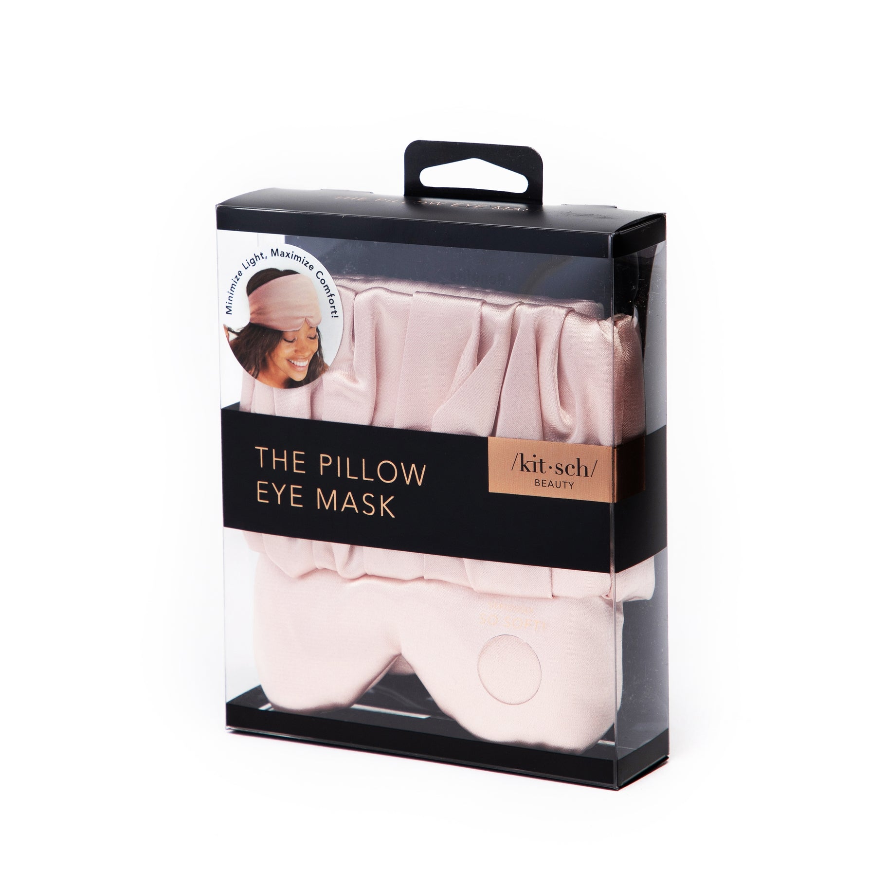 KITSCH Satin Pillow Eye Mask - Blush
