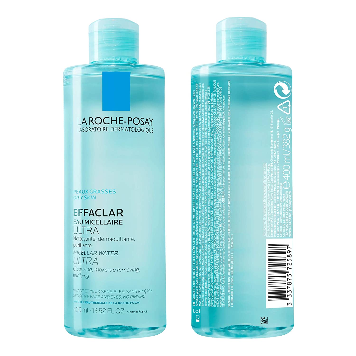 La Roche-Posay Effaclar Micellar Cleansing Water & Makeup Remover for Oily Skin 400 ml