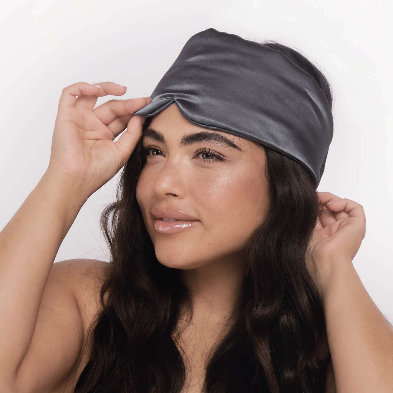 KITSCH Satin Pillow Eye Mask - Charcoal