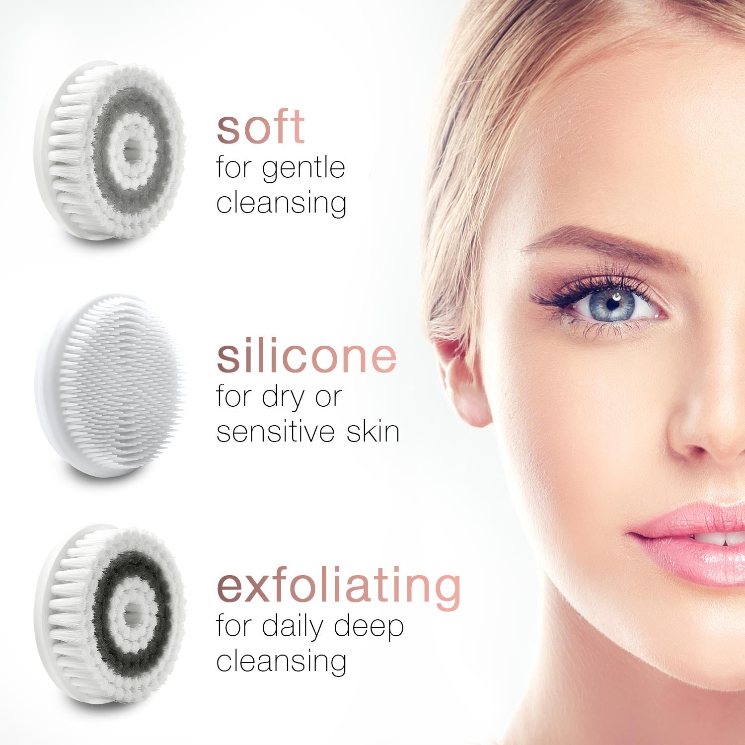 Fancii Cora 3 Facial Cleansing Brush - Dove