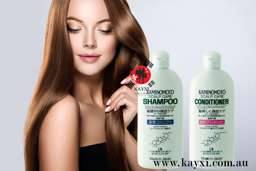 Kaminomoto Medicated Scalp Care Shampoo & Conditioner B&P 300ml Japan