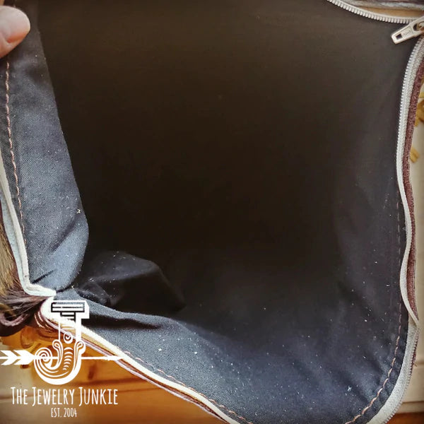 The Jewelry Junkie  Large Crossbody w/ Yellow Navjo Accent and Leather Stitching 506g