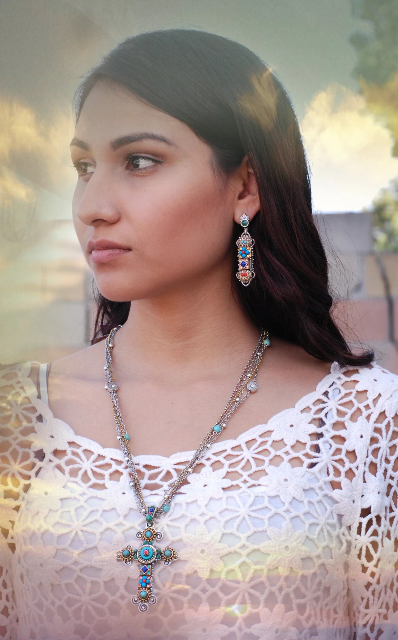 Sweet Romance Desert Gypsy Cross Necklace N348 (Buy 2 Get 1 Free Mix & Match)