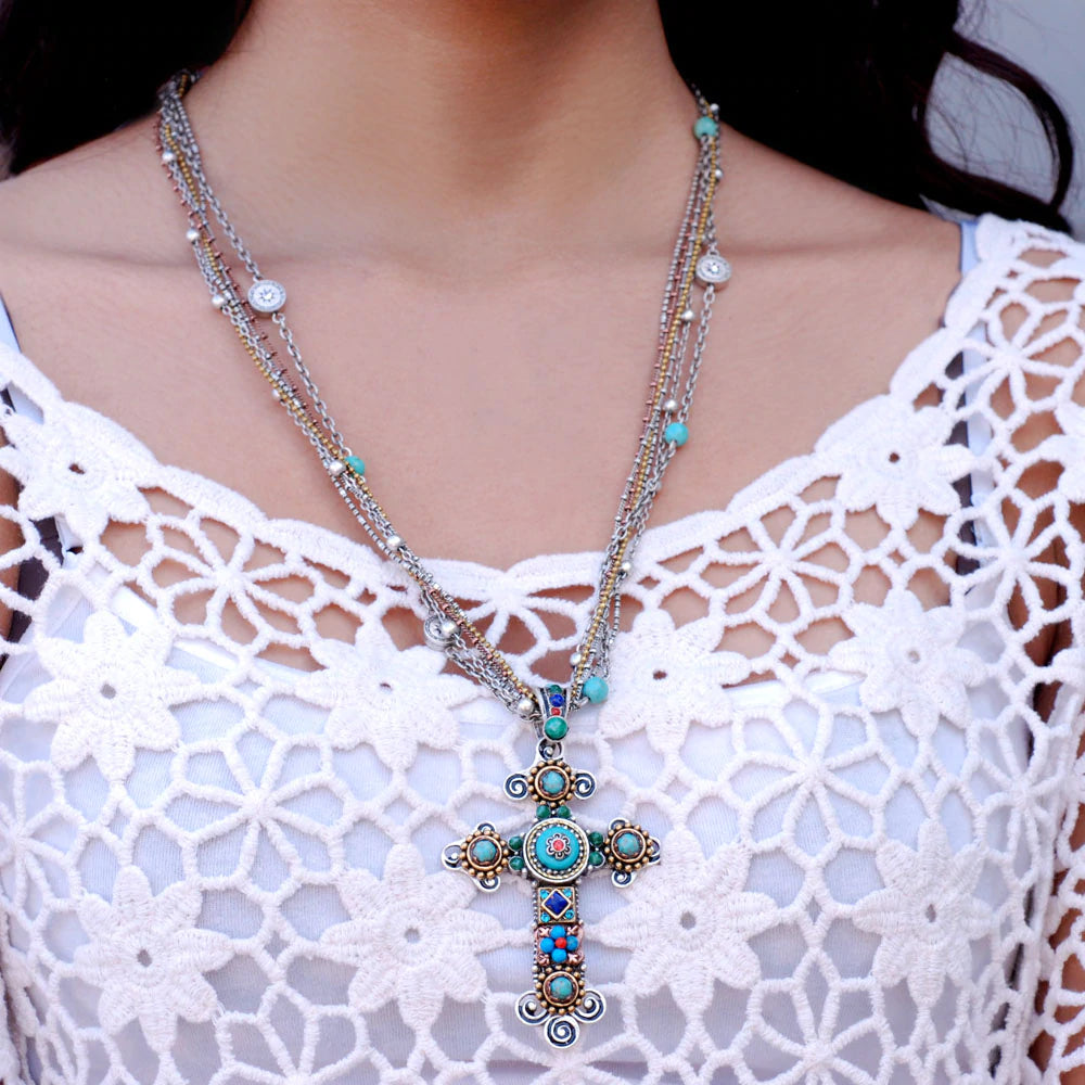 Sweet Romance Desert Gypsy Cross Necklace N348 (Buy 2 Get 1 Free Mix & Match)