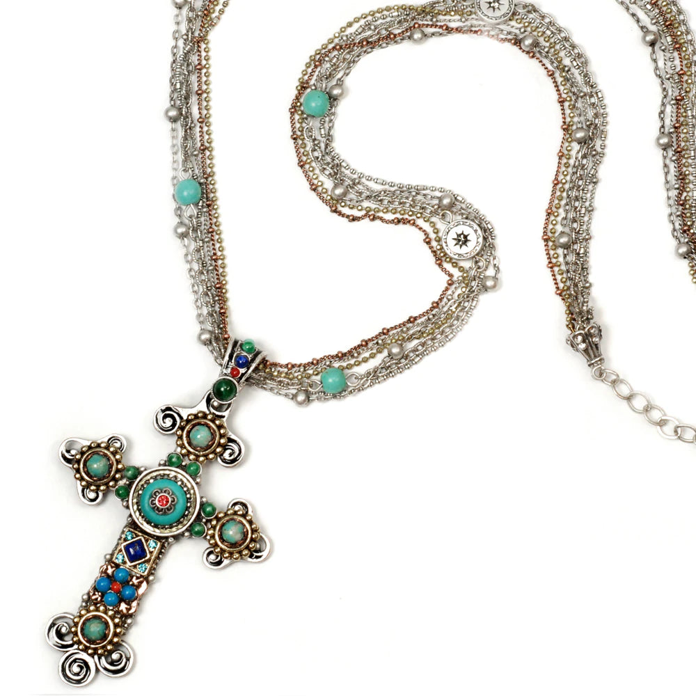 Sweet Romance Desert Gypsy Cross Necklace N348 (Buy 2 Get 1 Free Mix & Match)