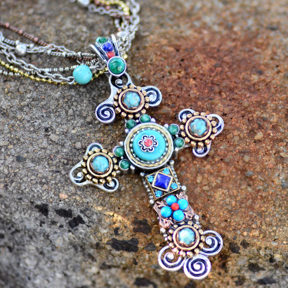 Sweet Romance Desert Gypsy Cross Necklace N348 (Buy 2 Get 1 Free Mix & Match)