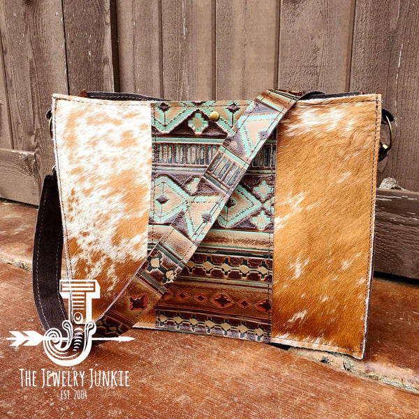 The Jewelry Junkie  CUSTOMIZABLE Large Box Bag Hair on Hide with Leather Accent 505L