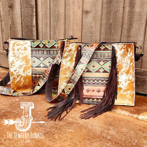 The Jewelry Junkie  CUSTOMIZABLE Large Box Bag Hair on Hide with Leather Accent 505L