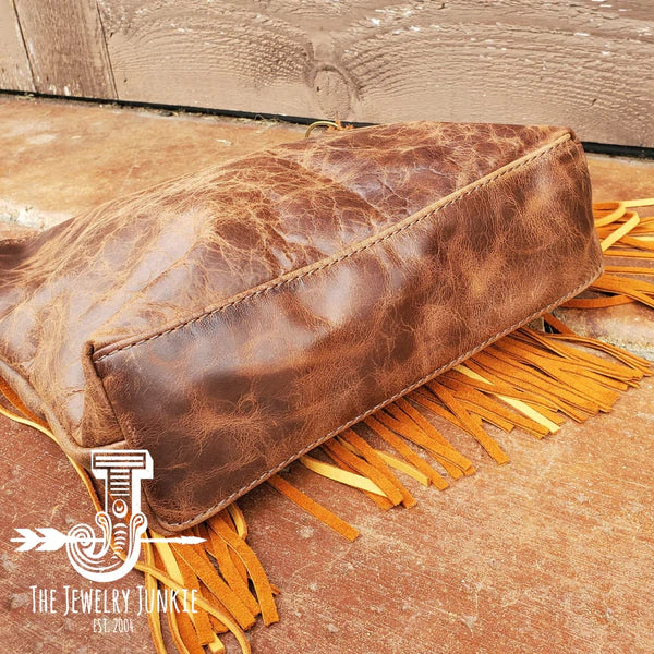 The Jewelry Junkie  Large Leather Box Handbag w/ Hair on Hide Flap 505r