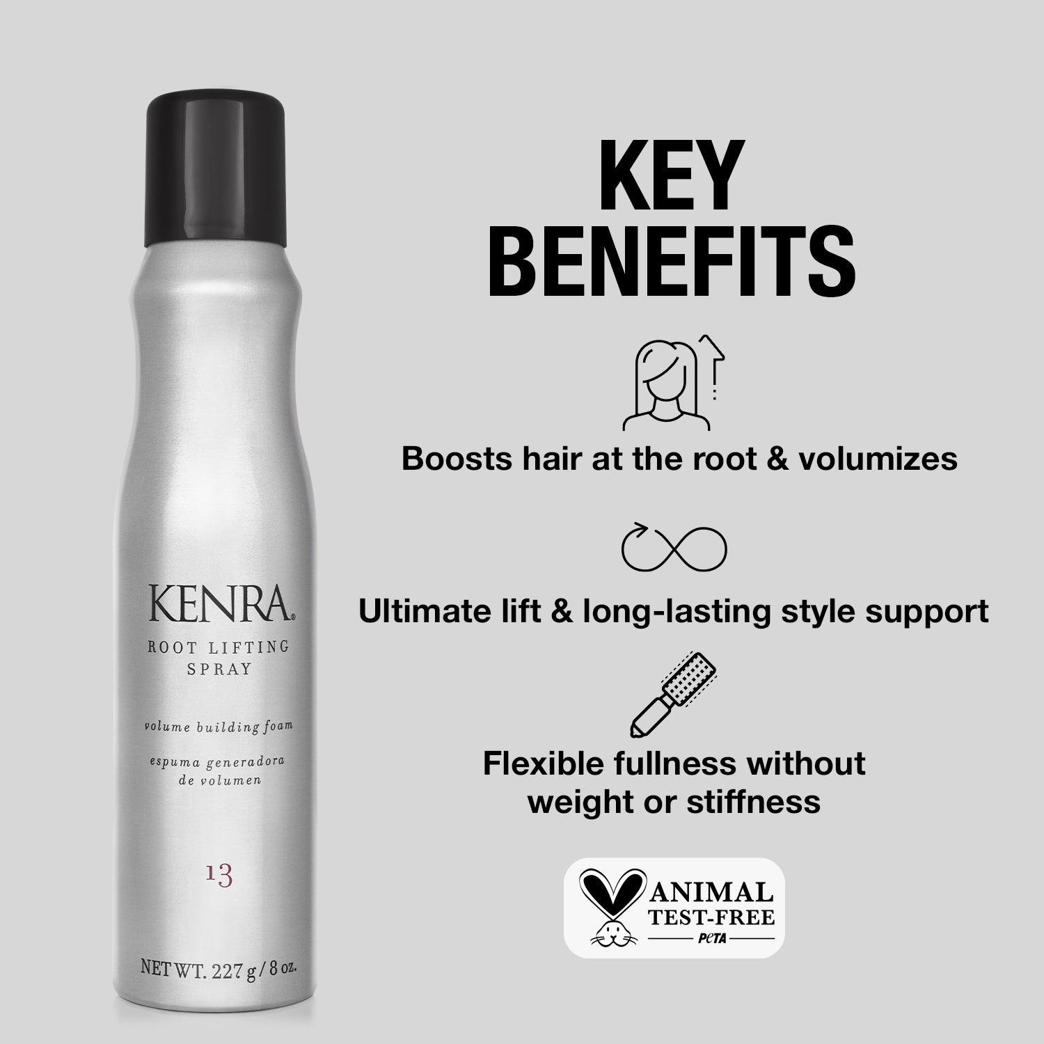 KENRA ROOT LIFTING SPRAY 13 VOLUME BUILDING FOAM - 8 OZ (Buy 3 Get 1 Free Mix & Match)
