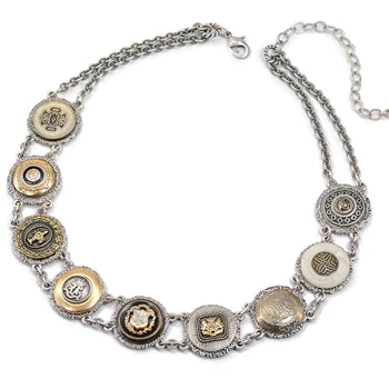 Sweet Romance English Button Collar Necklace (Buy 2 Get 1 Free Mix & Match)