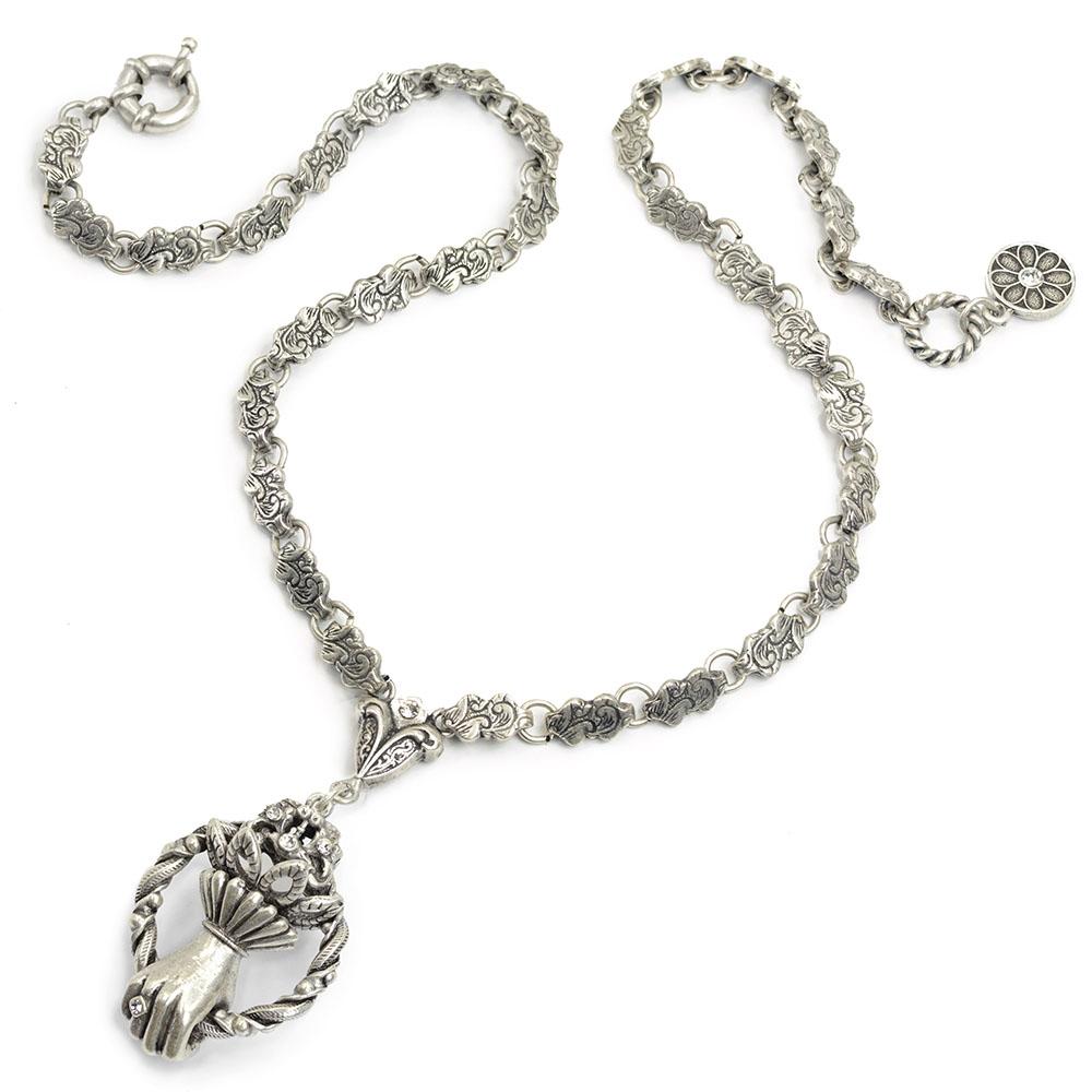 Sweet Romance Gloved Hand on Victorian Chain (Buy 2 Get 1 Free Mix & Match)