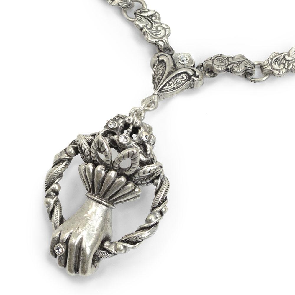 Sweet Romance Gloved Hand on Victorian Chain (Buy 2 Get 1 Free Mix & Match)