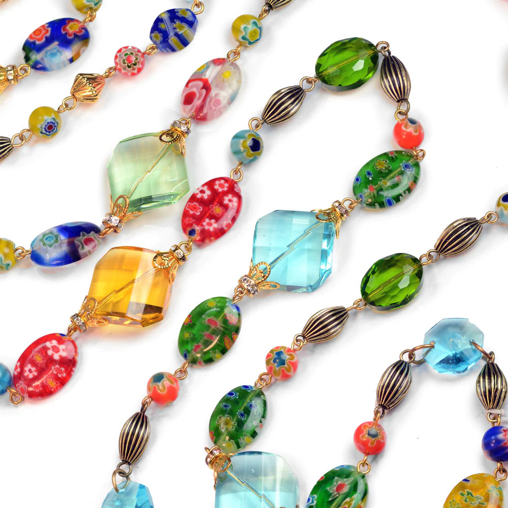 Sweet Romance Candy Glass and Prism Necklace N586 (Buy 2 Get 1 Free Mix & Match)