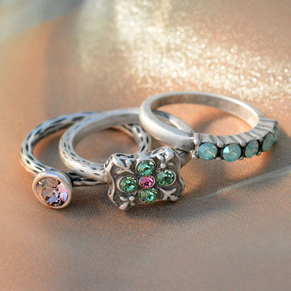 Sweet Romance Set of 3 Inspirational Stacking Rings