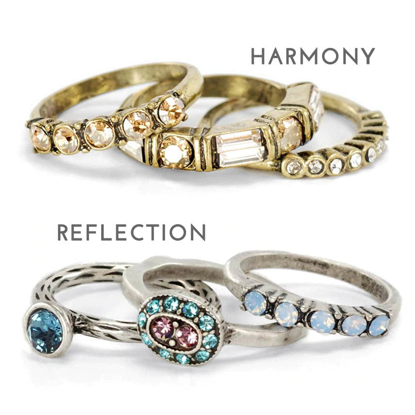 Sweet Romance Set of 3 Inspirational Stacking Rings