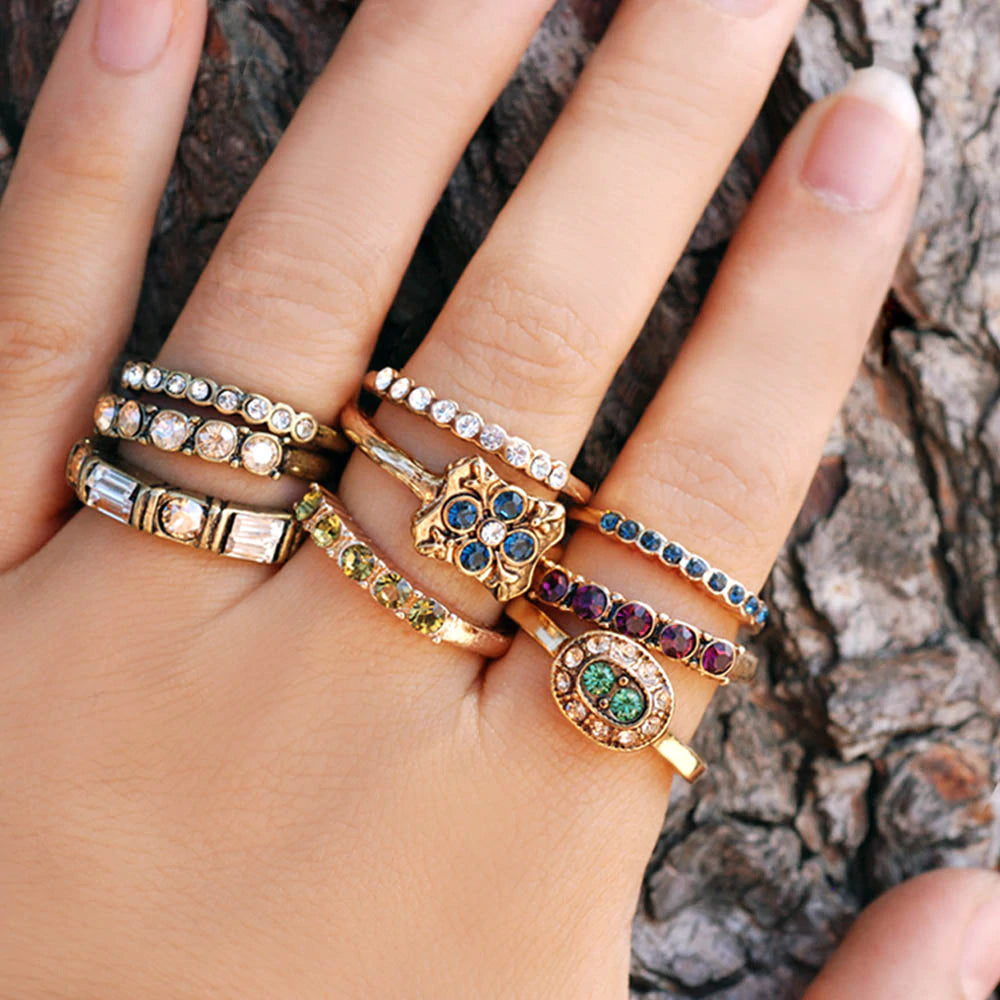 Sweet Romance Set of 3 Inspirational Stacking Rings