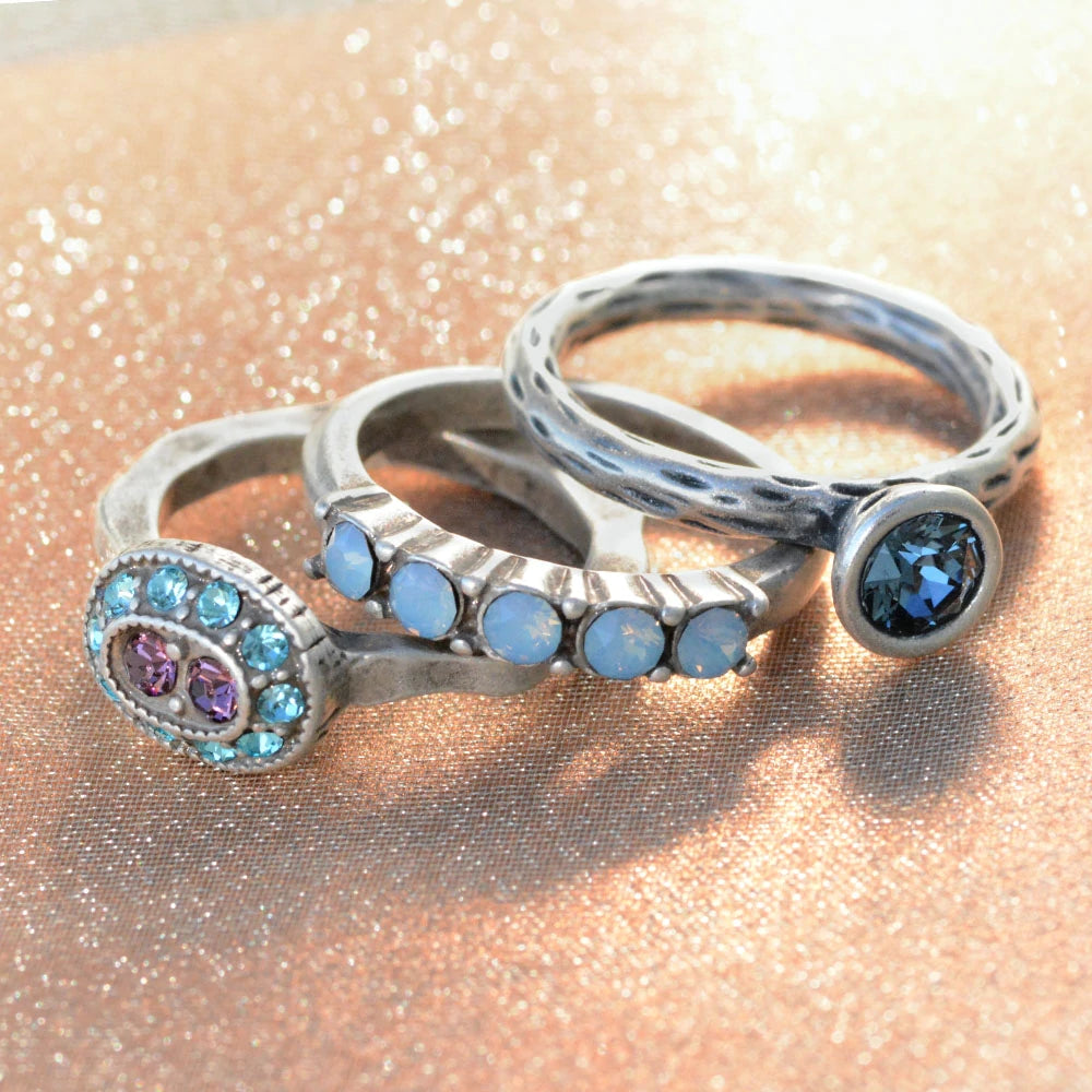 Sweet Romance Set of 3 Inspirational Stacking Rings