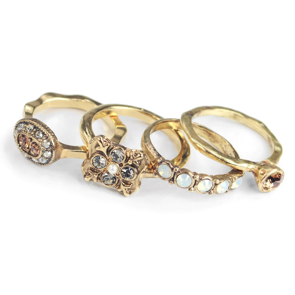 Sweet Romance Florence Crystal Stack Rings Set R1121 (Buy 2 Get 1 Free Mix & Match)