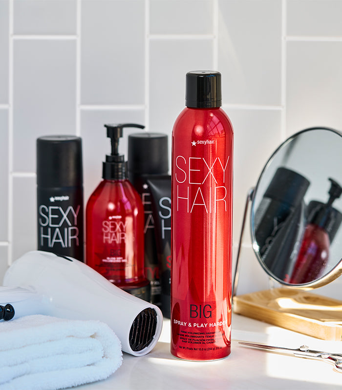 SexyHair Big Spray & Play Harder Firm Volumizing Hairspray - 10 oz (Buy 3 Get 1 Free Mix & Match)