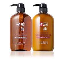 Kumano Fat Horse Oil Shampoo and Conditioner 600ml Japan