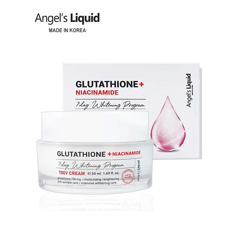 Angel's liquid Glutathione 7 Day Whitening Program Glutathione 700 V-Cream 50 ml