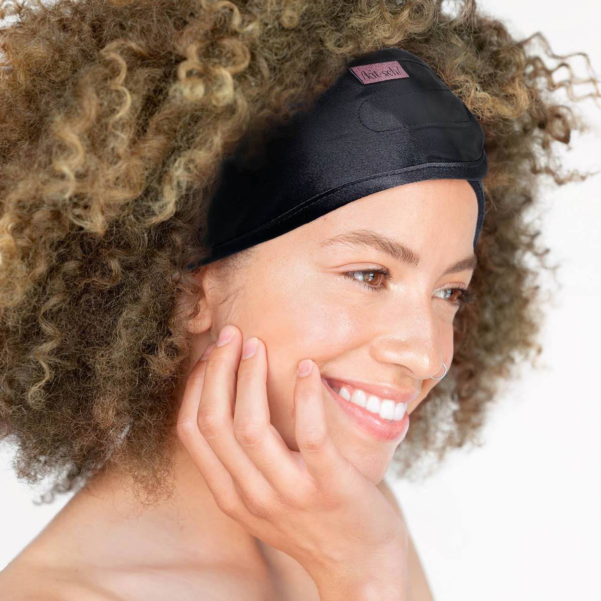 KITSCH Satin Sleep Headband - Black
