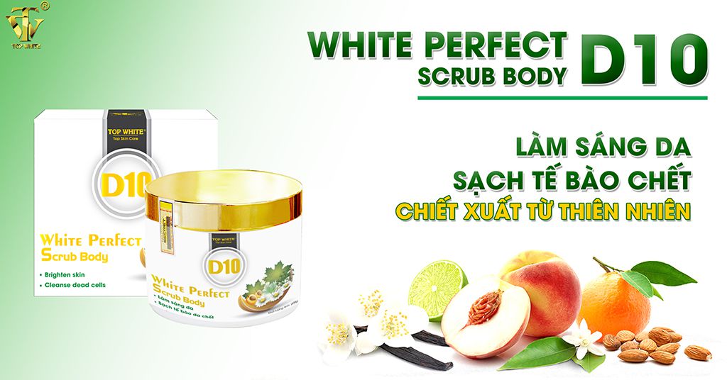 TOP WHITE WHITE PERFECT SCRUB BODY D10 CLEANSING GEL
