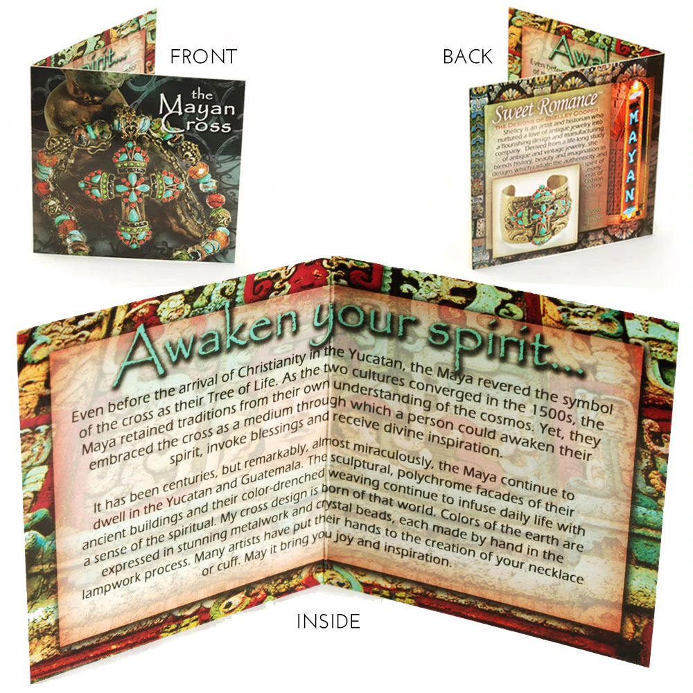 Sweet Romance Mayan Cross Necklace & Bracelet Jewelry Set (Buy 2 Get 1 Free Mix & Match)