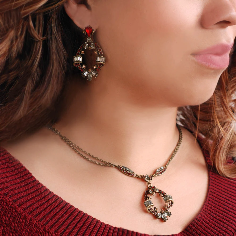 Sweet Romance Crystal Loop Necklace N1286 (Buy 2 Get 1 Free Mix & Match)