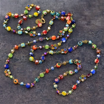 Sweet Romance Long Candy Beads Necklace N464 (Buy 2 Get 1 Free Mix & Match)
