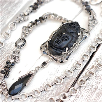 Sweet Romance Art Deco Hand Carved Buddha GuanYin Necklace N1334 (Buy 2 Get 1 Free Mix & Match)